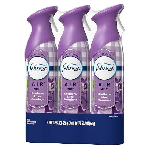 Febreze Air Mist Air Freshener Spray, Odor-Fighting Room Spray, Air Fresheners for Home and Bathroom and Kitchen, Aerosol Can, Southen Lilac Mornings Scent, Purple, 8.8oz (Pack of  thumbnail 11