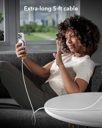 ESR for Magsafe Charger, 2 Pack 15W Wireless Charger, Magsafe Charger for iPhone 17/16/15/14/13/12, AirPods 4/3/Pro/Pro 2,Galaxy S25,Strong Magnetic Charging Pad with Type-C Cable,