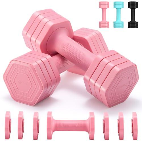 Set de Mancuernas Ajustables EQUIPRO 4 en 1 para Mujer