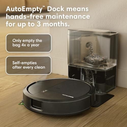 iRobot Roomba 115X Combo Robot Vacuum & Mop with AutoEmpty Dock, 15,000Pa, Self-Empties for 90 Days, Intense Power-Lifting Suction, LiDAR Navigation, Multiple Cleaning Modes, Avoids Mopping Carpet thumbnail 2