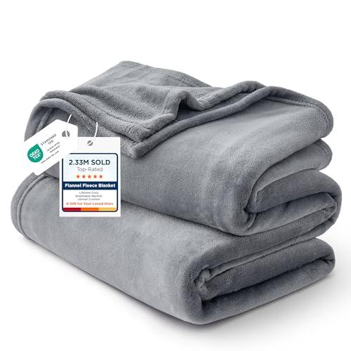 Manta Polar Bedsure GentleSoft Queen Gris - Suave, Cálida y Ligera