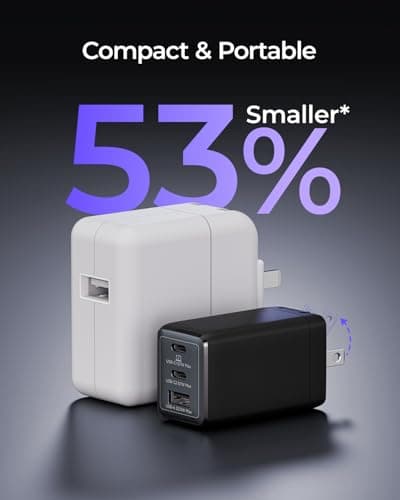 wegear 67W USB C Charger, 3-Port GaN Fast Charging Block with Foldable Plug, Compatible with MacBook Pro/Air, iPad Pro, iPhone 16/15/Pro, Galaxy S25/S24, Note20, Pixel, Apple Watch thumbnail 3