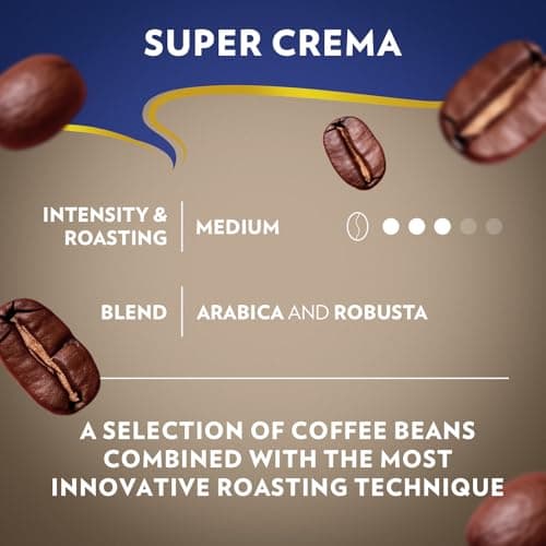 Miniatura de Lavazza Super Crema Café en Grano Entero, Tueste Medio Espresso, Mezcla Arábica y Robusta, 6 Bolsas de 2.2 lb 7