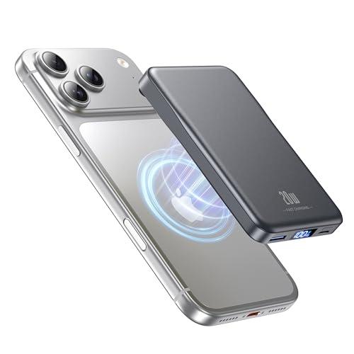 Cargador Portátil Magnético Aobbow 10000mAh Magsafe con Carga Rápida 20W para iPhone