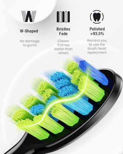 7AM2M Sonic Electric Toothbrush for Adults,Type-C Charging Run for 120 Days