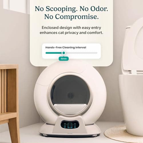 Petcove Automatic Self Cleaning Litter Box for Multiple Cats - PurrTek with Smart App Control (5GHz Wi-Fi), Triple Odor Control, Quiet Operation & Advanced Safety Sensors thumbnail 2