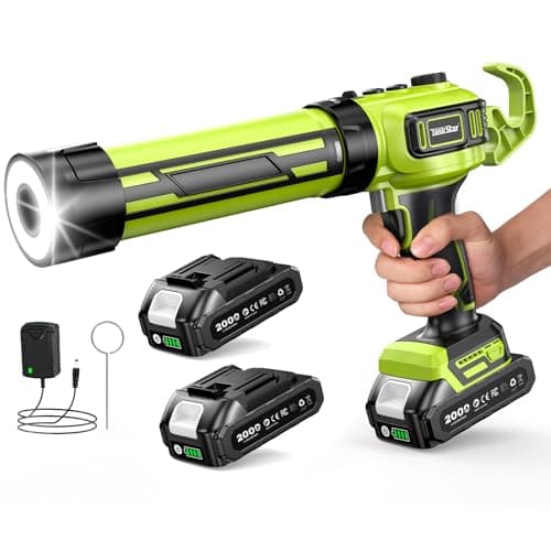 Taskstar Electric Caulking Gun with 2 x 2.0Ah Batteries, Upgraded Brushless