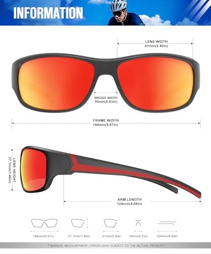 Lentes de Sol Polarizados KALIYADI para Hombre: Deportes y Protección UV400