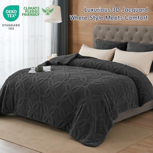 Cobija Sherpa Suave PHF | 510GSM, No Suelta Pelusa, Tamaño Queen (60" x 80")