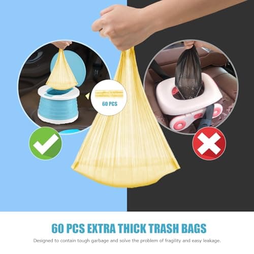 Portable Potty for Toddler Travel Foldable Potty Seat for Toddler Training Toilet for Kids Boys Girls Car On The Go Potty Travel Toilet Chair for Camping Park Indoor/Outdoor thumbnail 3