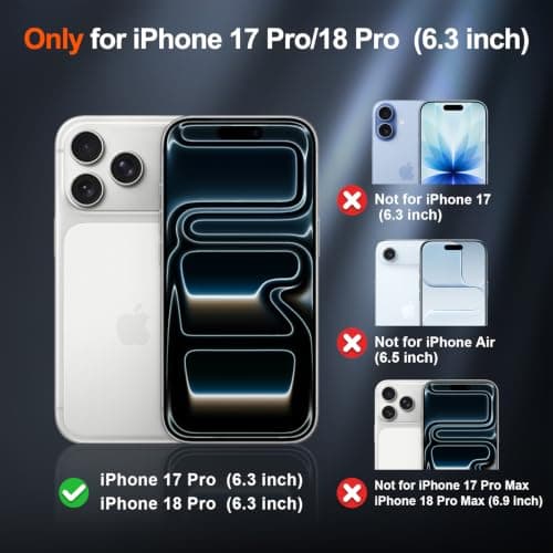 SUPFINE Magnetic for iPhone 18 Pro Case/17 Pro Case Black thumbnail 2