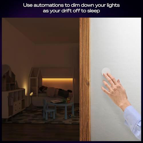 PHILIPS Hue Wireless Smart Light Switch Button, White, 1 Pack, Portable and Battery Powered, Smart Home Control, Requires Hue Bridge, Easy, No-Wire Installation thumbnail 5