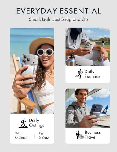 Miniatura de Power Bank LISEN Qi2 MagSafe 15W Ultra Delgado, Carga Rápida 5000mAh 6