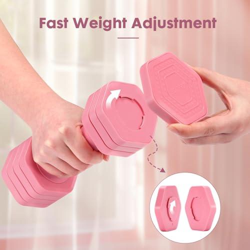 Set de Mancuernas Ajustables EQUIPRO 4 en 1 para Mujer