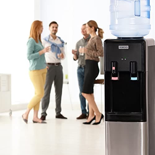 Igloo Top Loading Water Cooler with Removable Tray & Energy-Saving Features - Water Tower with Hot, Cold Temperature Settings- Water Dispenser Fits 3 & 5-Gallon Jugs with Child Saf