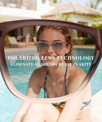 QALLY Sunglasses-women Polarized Sunglasses-womens: Trendy Sun Glasses polarized UV400 Protection Fashion Sunglasses thumbnail 5