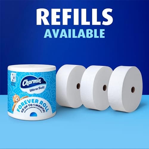 Charmin Toilet Paper Ultra Soft, Forever Roll Starter Kit, 1 Holder, 2 Rolls, 2-ply Bath Tissue thumbnail 9