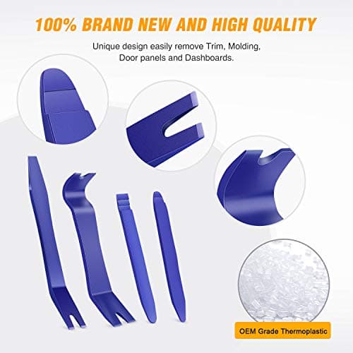 GOOACC 5PCS Auto Trim Removal Tool Kit No-Scratch Pry Tool Kit for Car Door Clip Panel & Audio Dashboard Dismantle -5PCS thumbnail 3