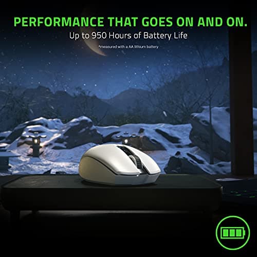 Razer Orochi V2 Wireless Gaming Mouse — Ultra Lightweight & Portable, Bluetooth & 2.4Ghz Wireless Connectivity, 18K DPI, Up to 950hrs Battery Life, Compatible with PC & Mac — White thumbnail 4