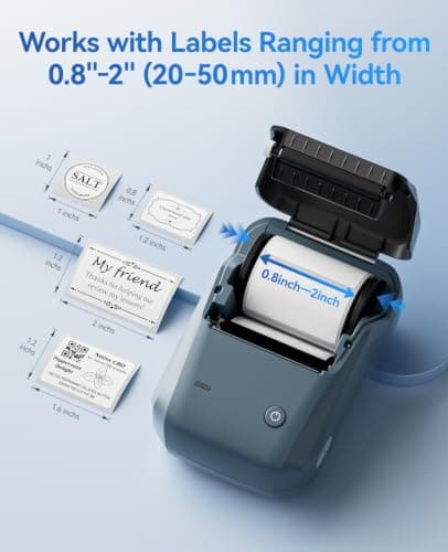 Miniatura de Rotuladora NIIMBOT B1 Bluetooth de 2 pulgadas para hogar, azul 3