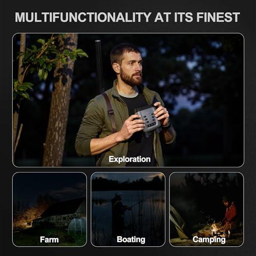VisioGear Night Vision Binoculars - Night Thunder X3 4K Night Vision Goggles for Adults, AI Color Mode, 2000ft Range, 5000mAh Battery, 32GB Card for Camping & Security thumbnail 7