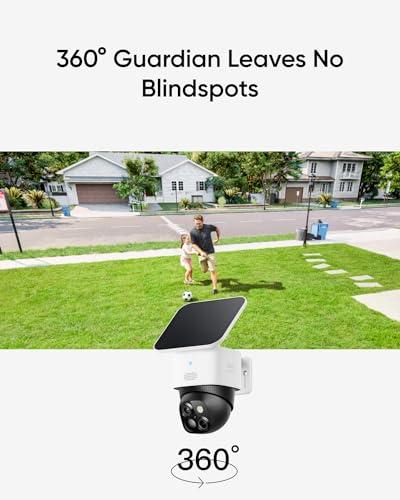 eufy Security SoloCam S340, Solar Security Cameras Wireless Outdoor, Cameras for Home Security, 360° Pan & Tilt Surveillance, No Blind Spots, 2.4 GHz Wi-Fi, No Monthly Fee, HomeBas thumbnail 4
