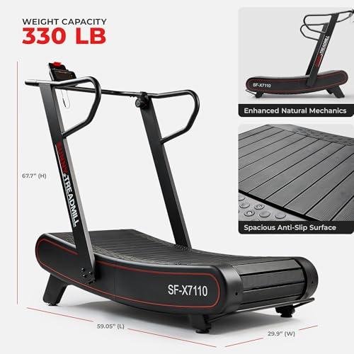 Miniatura de Caminadora Curva Manual Smart Ultra Sunny Health & Fitness SF-X7110 con 8 Niveles de Resistencia Magnética 7