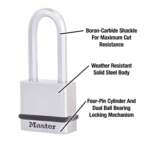 Master Lock M530XTLH Magnum Solid Steel Keyed Alike Padlocks, 1-Pack, 2-Count thumbnail 2