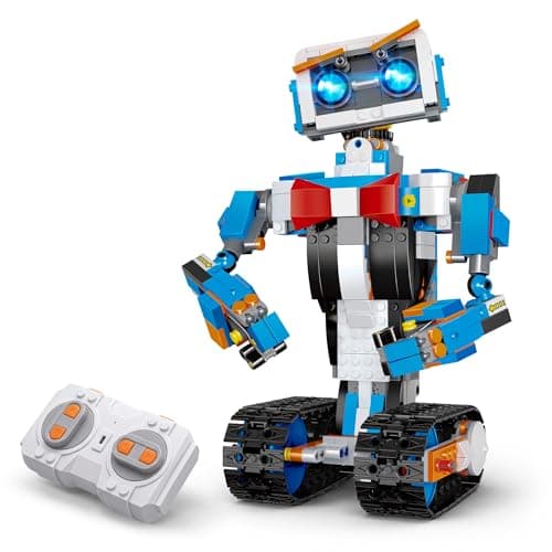 okk Robot Building Toys for Boys, STEM Projects for Kids Ages 6-12, Remote & APP Controlled Engineering Learning Educational Coding DIY Building Kit Rechargeable Robot Toy Gifts fo
