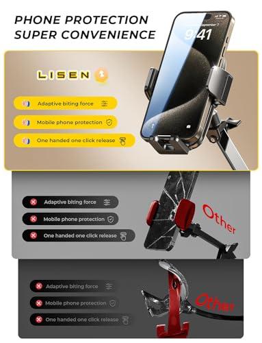 LISEN Gooseneck Phone Holder for Bed Desk [3rd Upgrade] Cell Phone Stand for Desk Bed Gaming Accessories,Gifts for Men Mom Senior Tech Mount for Recording Filming Laying Down Flexi thumbnail 9