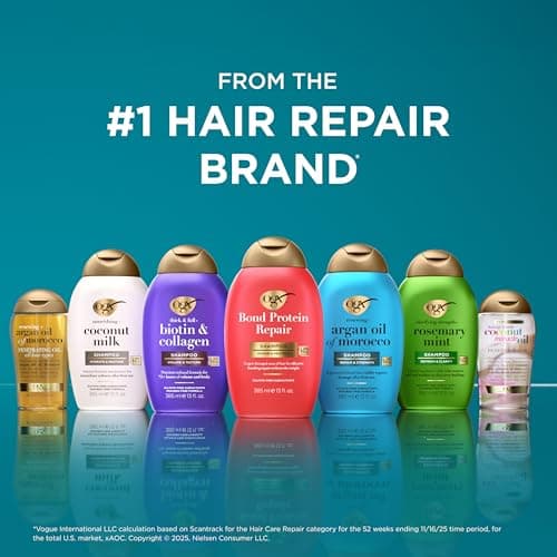OGX Renewing + Argan Oil of Morocco Shampoo & Conditioner Set, Damage Repairing Shampoo & Conditioner Helps Strengthen & Repair Dry, Damaged Hair, Sulfate-Free Surfactants, 13 fl.  thumbnail 6