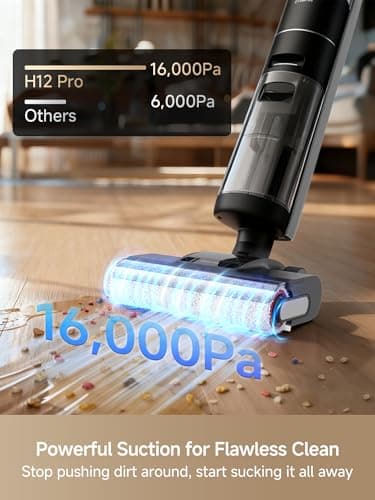 DREAME H12 PRO: Aspiradora Trapeadora Seco/Mojado para Pisos Duros con Autolimpieza y Secado Caliente