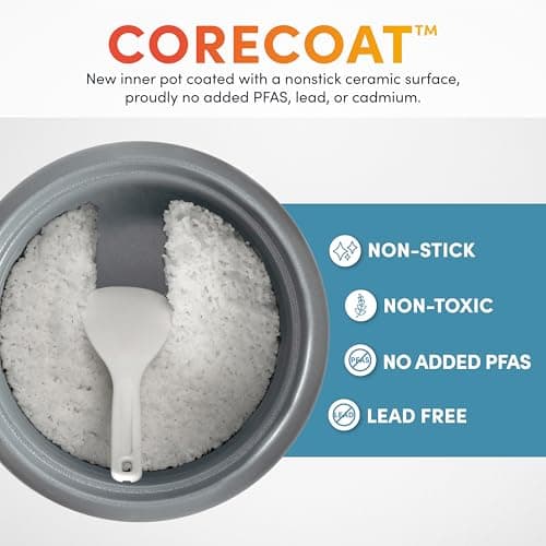 Aroma Housewares Professional Plus ARC-5000SB 20 Cup (Cooked) Digital Rice Cooker, Food Steamer, Slow Cooker, Stainless Exterior/Nonstick Pot, Silver, Black, 10-cup uncooked/20-cup thumbnail 5