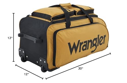 Wrangler Wesley Rolling Duffel Bag, Ambergold, Large 30-Inch thumbnail 8