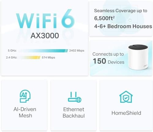 TP-Link Deco X55 AX3000 WiFi 6 Mesh System, Deco X55(3-Pack) thumbnail 2