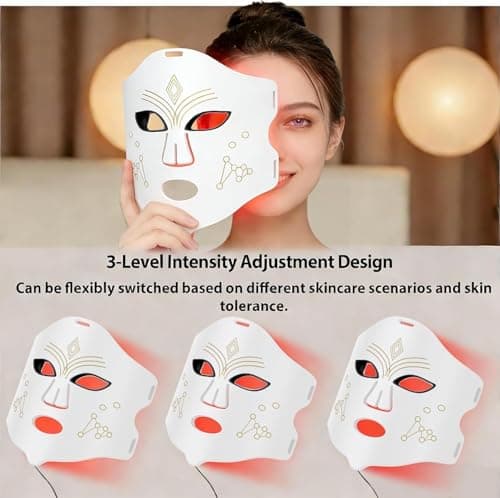 Miniatura de Máscara LED de Terapia de Luz Roja Facial 4 en 1 con NIR, Azul y Roja - Portátil y Recargable 2