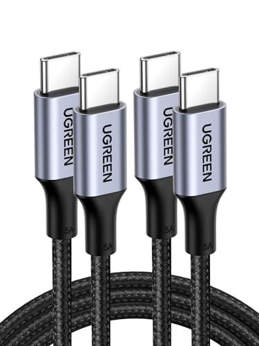 UGREEN: Paquete de 2 Cables USB C a USB C 100W - ¡Carga Súper Rápida!