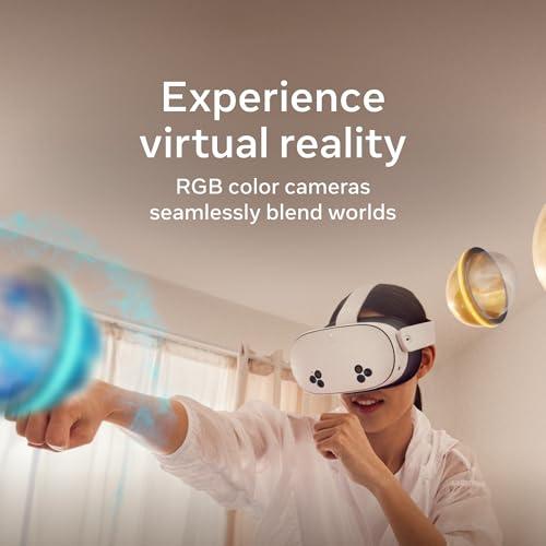 Meta Quest 3S 128GB | VR Headset — 33% Más Memoria — 2X Potencia Gráfica — RV Sin Cables — Acceso a +40 Juegos con Prueba de 3 Meses