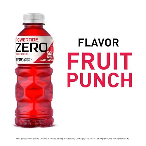 POWERADE ZERO Ponche de Frutas, 8 Botellas de 20 oz fl