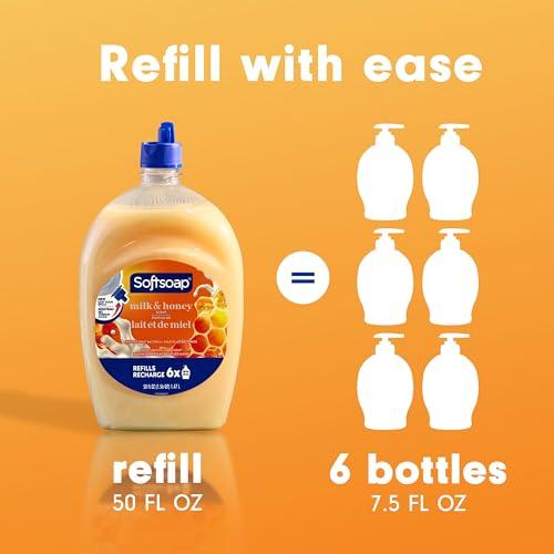 Miniatura de Softsoap Repuesto Jabón Líquido Leche y Miel, 50 oz 6