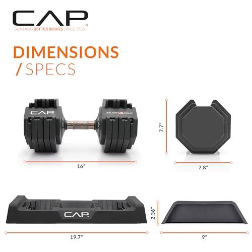 CAP Barbell 55 lb Pair of Adjustable Dumbbells with Full Rotation Copper Handle thumbnail 4