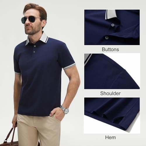 Polo M MAELREG para Hombre: Ligero, Elástico y Cuello en Contraste