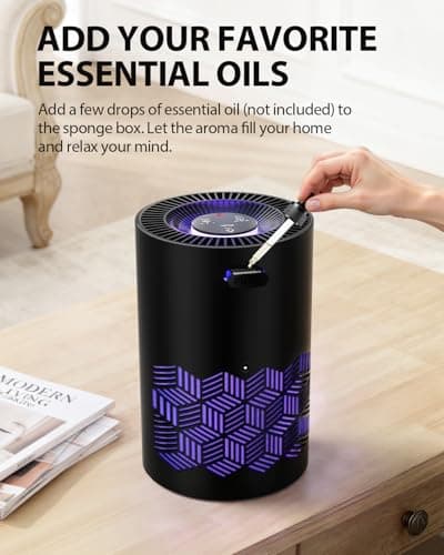 FreAire Air Purifiers for Bedroom Up to 1086 Ft², Air Purifiers for Home with Lights, HEPA Air Purifier Removes Dust Smoke Pollen Dander Smell, for Home/Pets/Bedroom thumbnail 5