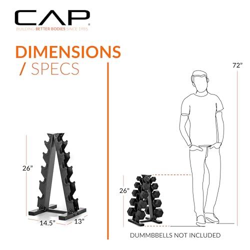 CAP A-Frame Dumbbell Hand Weight Vertical Storage Rack - Blue thumbnail 4