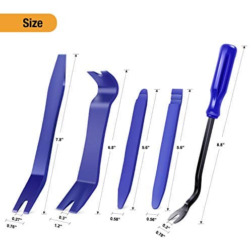 GOOACC 5PCS Auto Trim Removal Tool Kit No-Scratch Pry Tool Kit for Car Door Clip Panel & Audio Dashboard Dismantle -5PCS thumbnail 2