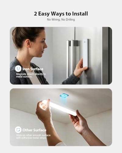 Abovizo Under Cabinet Lighting Wireless, Motion Sensor Light Indoor, 2 Pack thumbnail 5