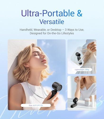 Miniventilador Turbo Portátil Diveblues iTurbo con 5 Velocidades y 12 Horas de Batería