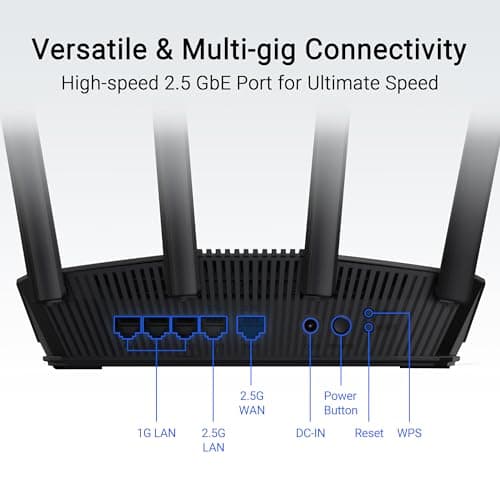 ASUS RT-BE59 WiFi 7 Router - Dual-Band, 5 Gbps, 2.5G, Mesh + VPN Compatible thumbnail 5