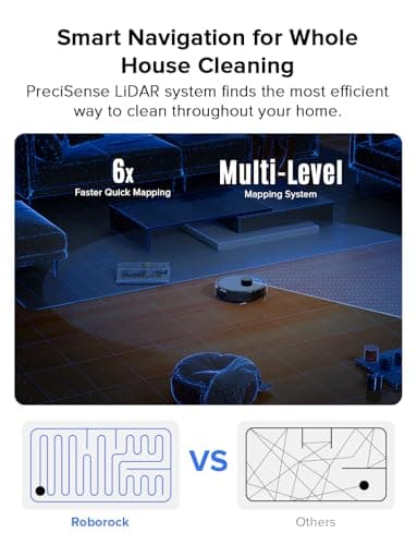 roborock Q7 L5 Robot Vacuum and Mop Combo, 8,000Pa Suction, Upgraded from Q5 Pro, Dual Anti-Tangle System, LiDAR Navigation, Multi-Level Mapping, Self-Charging Robotic Vacuum Clean thumbnail 6