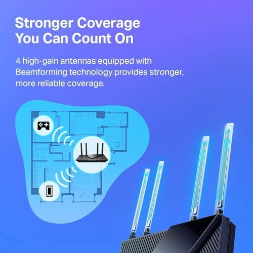 TP-Link AX1800 WiFi 6 Router (Archer AX21 V5) – Dual Band Wireless Internet, Gigabit, Easy Mesh, Works with Alexa - A Certified for Humans Device, Free Expert Support thumbnail 7